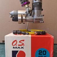 Motore vintage OS Max 20 FP-M con accessori