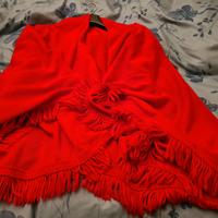 mantella cardigan rosso