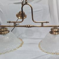 lampadario a bilanciere in  ottone antico
