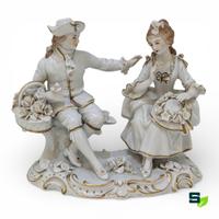 CAPODIMONTE COPPIA INNAMORATI STILE SETTECENTESCO
