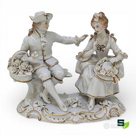 CAPODIMONTE COPPIA INNAMORATI STILE SETTECENTESCO