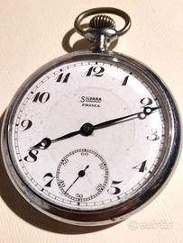 orologio da tasca Silvana in acciaio mm 49