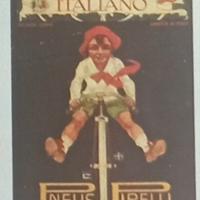 4 stampe pubblicitarie vintage PNEUS PIRELLI 48x68