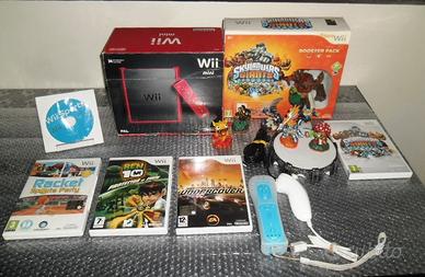 NINTENDO WII ROSSA IN SCATOLA + GIOCHI E PERSONAGG