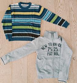 set felpa e maglia bambini 7-8 anni