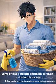 Pulizie e riordino ambienti domestici