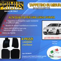 Tappetini Auto ALFA Mito 9/8>2016