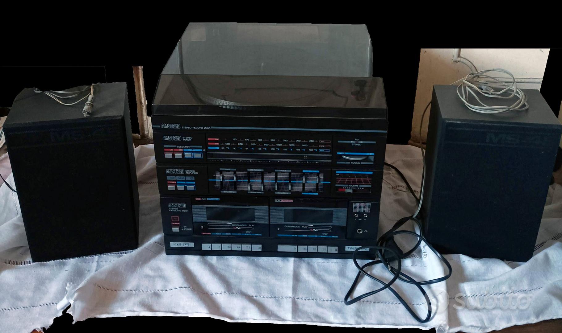 STEREO HI FI AMSTRAD CON DIFFUSORI VINTAGE - Audio/Video In vendita a Como