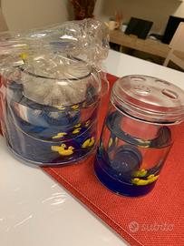 Accessori bagno - portaspazzolino e scopino