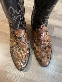 Stivali Western pitone