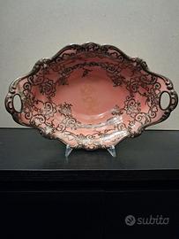 centro tavola in ceramica decorata in argento