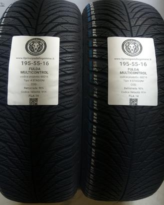 2 GOMME 195 55 16 FULDA A68216