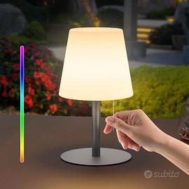 Lampada da Tavolo Senza Fili, 8 Colori Dimmerabile