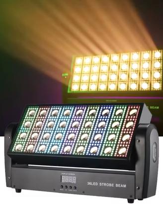 Strobo Beam Led Testa Mobile RGB 684 SMD Powercon