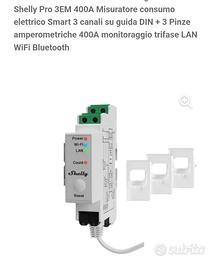 Shelly Pro 3EM 400A Misuratore consumo elettrico S