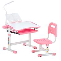 Set Scrivania e Sedia da Lavoro per Bambini Rosa