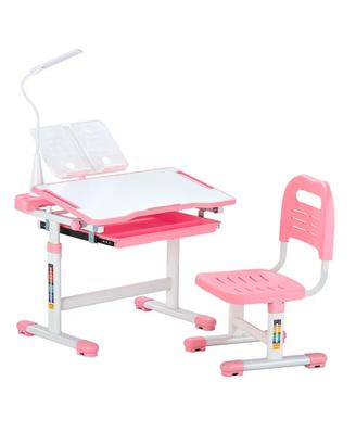 Set Scrivania e Sedia da Lavoro per Bambini Rosa