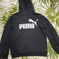 Felpa Puma ragazzo cappuccio nera 11-12 anni