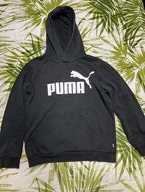 Felpa Puma ragazzo cappuccio nera 11-12 anni