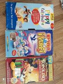 VHS Puffi Topolino Pippi Calzelunghe