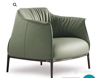 Poltrona Frau Archibald Nuova Pelle Sc Celadon