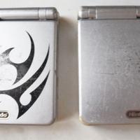 Gameboy Advance SP Tribal e grigio