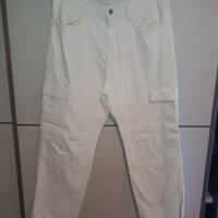 Pantaloni Cargo Bianchi