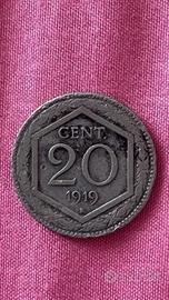 moneta 20 centesimi del 1919