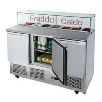BAR CON REFRIGERATO 3 ANTE,VETRINA FREDDA E CALDA