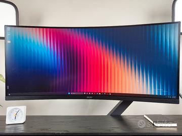 Monitor Curvo 34" Gaming con accessori