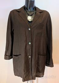 Camicia marrone Max Mara 100% lino