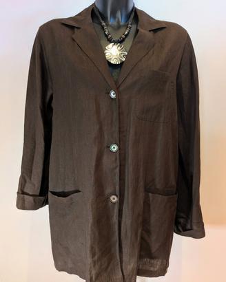 Camicia marrone Max Mara 100% lino