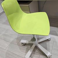 Sedia girevole con ruote – design moderno