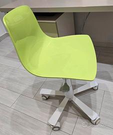 Sedia girevole con ruote – design moderno