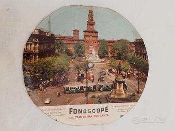 rara cartolina musicale/Disco postale vintage 