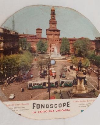 rara cartolina musicale/Disco postale vintage 
