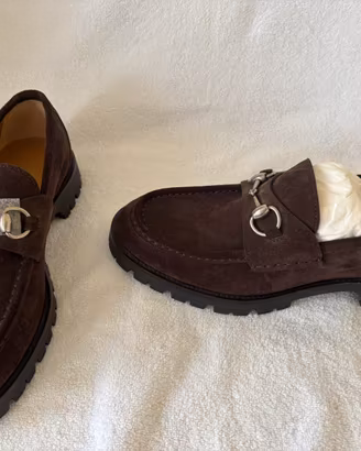 Mocassini Gucci Sylke Horsebit Marroni