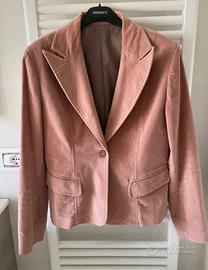 Blazer in velluto rosa