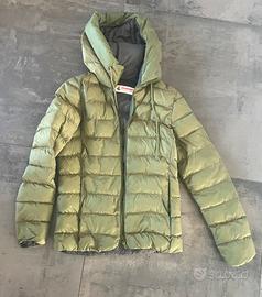 Piumino verde donna Invicta taglia S con cappuccio