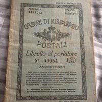 Casse di risparmio postali – Libretto al portatore