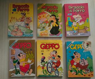 Lotto 6 Fumetti Anni80/90 Braccio di Ferro e Geppo