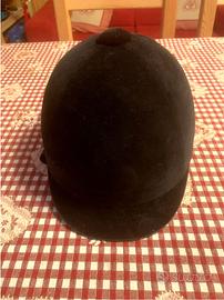 Cappello equitazione in velluto nero