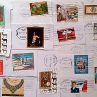 18 francobolli usati da collezione