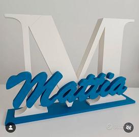 Scritta stampa 3D perzolszzata