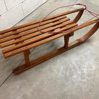 Slittino Legno Vintage Riverniciato Restauro