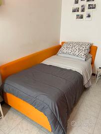 Letto singolo 90x190 con testiera e doghe