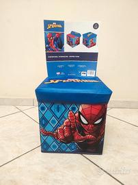 Pouf contenitore salva spazio per bimbi Spiderman 