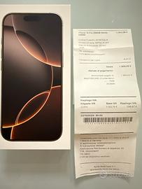 Iphone 16 Pro 256 Titanium Sabbia Cover originale