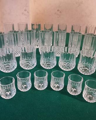 Servizio bicchieri di cristallo vintage