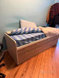 Letto legno con 4 cassetti